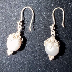 Elegant Gray Drop Earrings